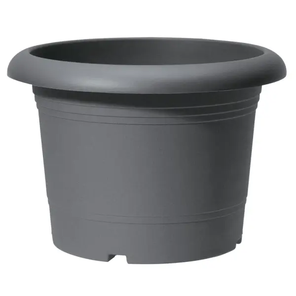 Scheurich Pflanzgefäß Oliver Ø 50 cm Metallic Grau