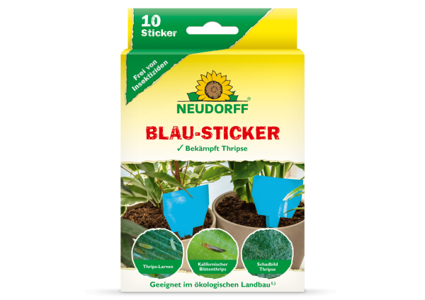 Neudorff Blau-Sticker Insektenfalle, 10 Stück