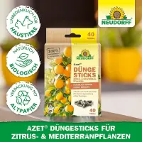 Neudorff Azet DüngeSticks für Zitrus- & Mediterranpflanzen, 40 Sticks